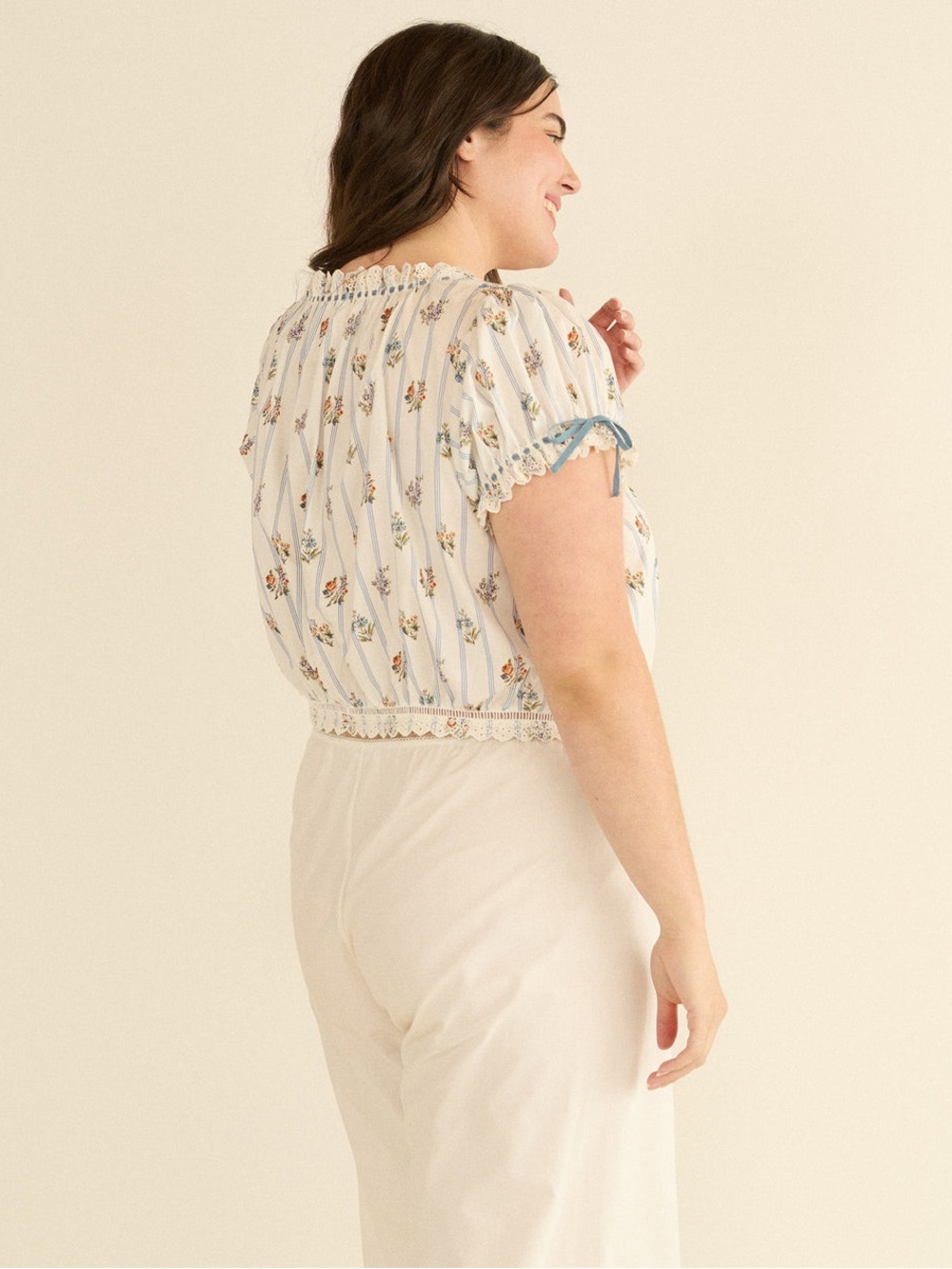 DOEN NERA TOP -- FLEURS DE BORDEAUX - Picture 6 of 10